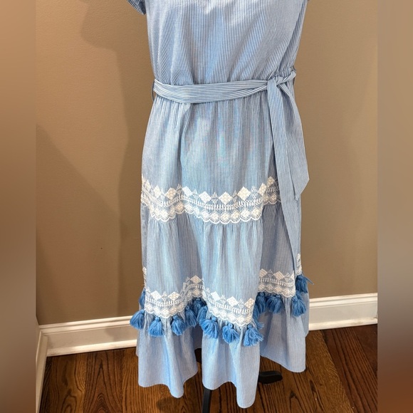 Women’s TULAROSA Lana midi Dress in Getty Stripe- Size XL - Picture 5 of 11